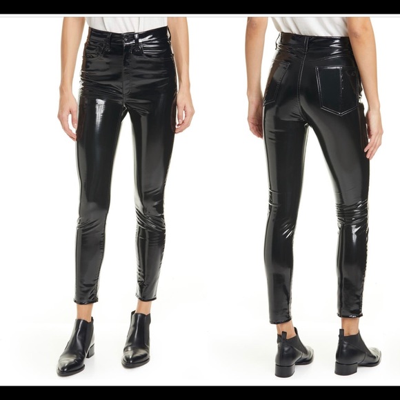 rag & bone Pants - NWT Rag & Bone Super High Waist Ankle Skinny Vinyl Pants💋